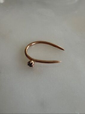 Rose Gold Black Diamond Ear Cuff Earring | Fine Jewelry